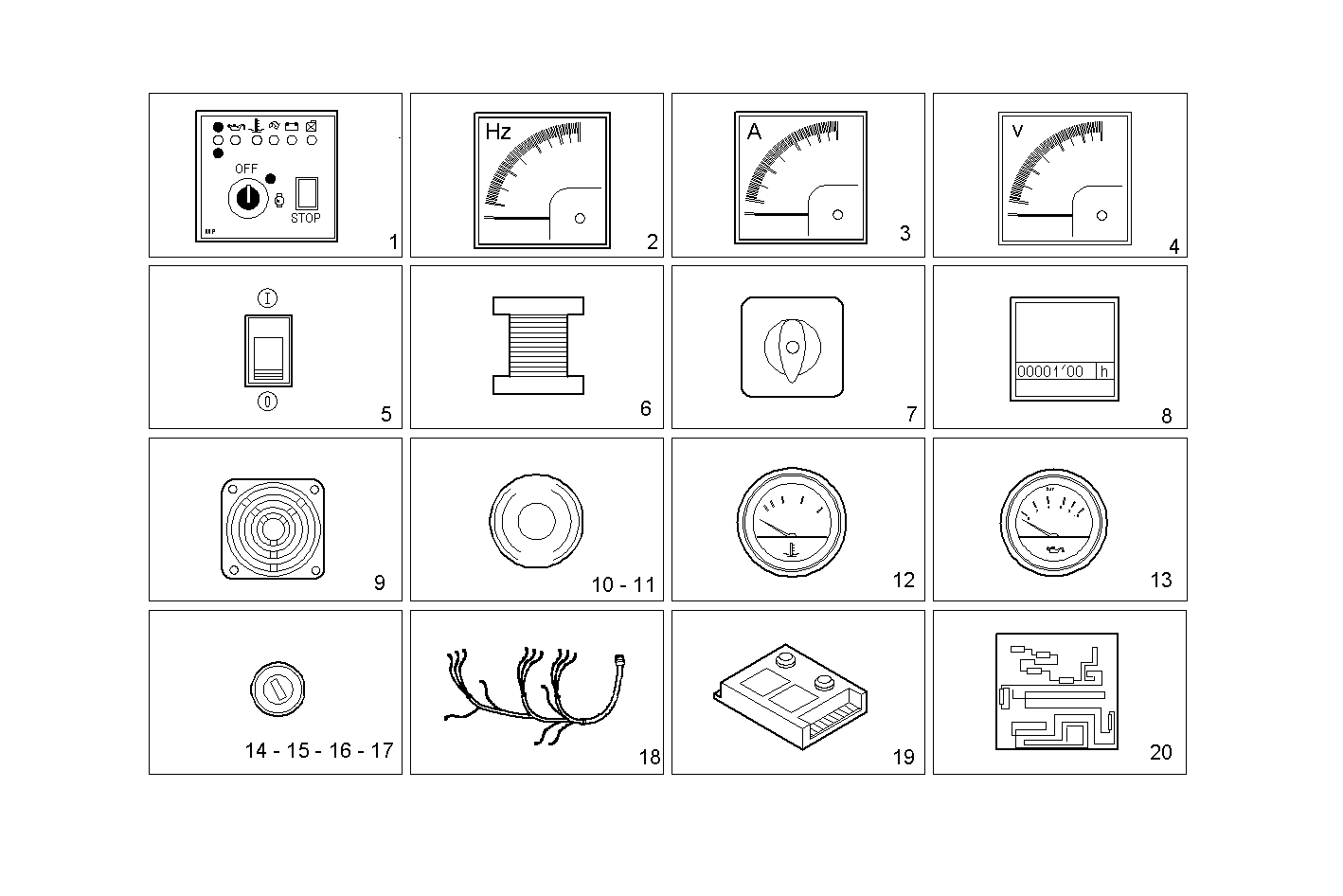 MANUAL CONTROL BOARD FOR ELECT. MACHINE - 8061SRi27.05 8061SRI27 parts diagram