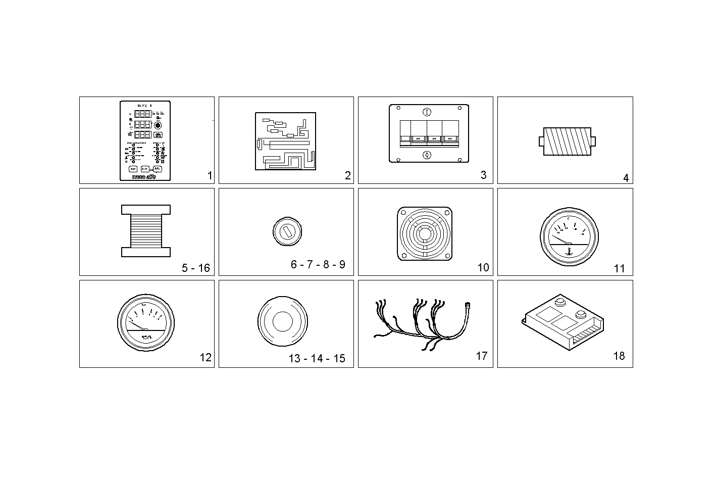 DIGITAL INSTRUMENT PANEL 12V - GE8061Si06.05R950 GE8061si06 parts diagram