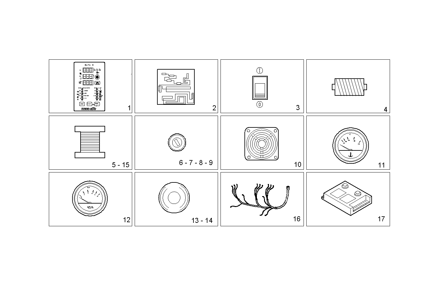 DIGITAL INSTRUMENT PANEL 12V - 8061Si07.05 8061SI07 parts diagram