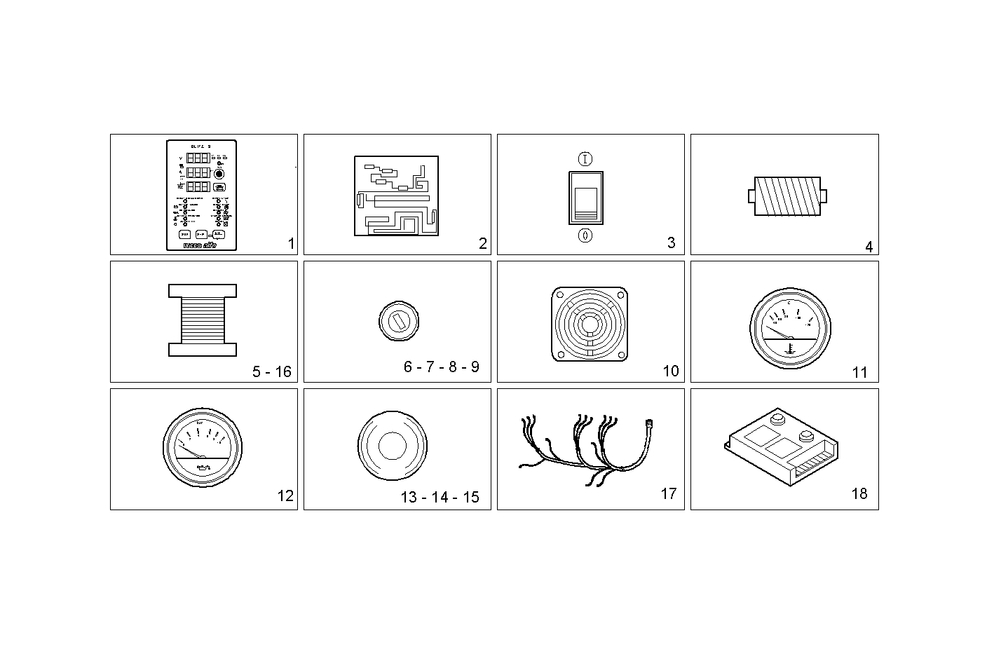 DIGITAL INSTRUMENT  PANEL 24V - 8061SRi26.05 8061SRI26 parts diagram