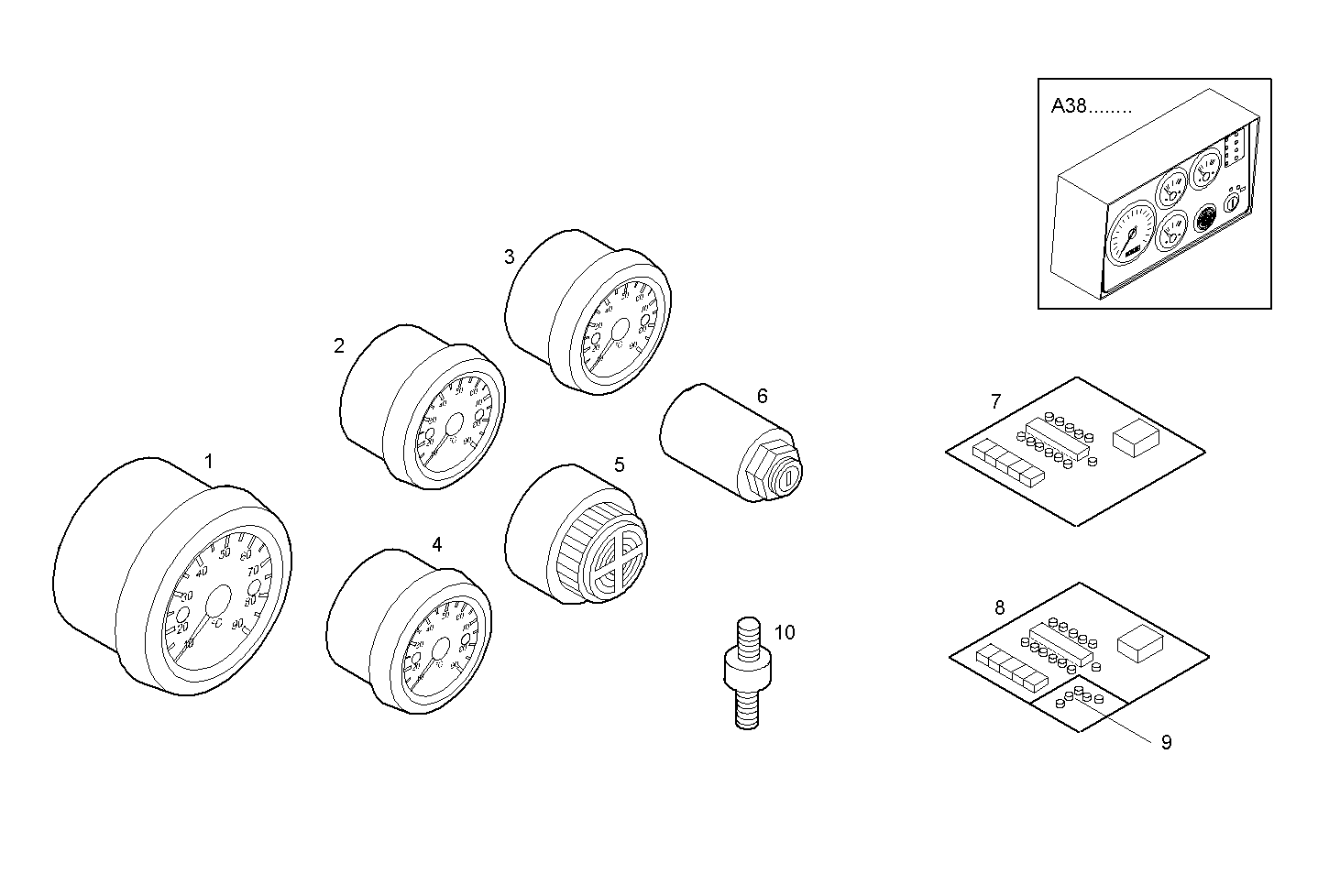 MANUAL CONTROL BOARD - N67MSAE00.00 NEF 6 mechanic. - TIER 2 parts diagram