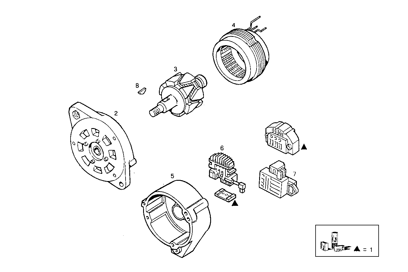 ALTERNATOR - PU8210SI02.00A100 PU8210SI02 parts diagram