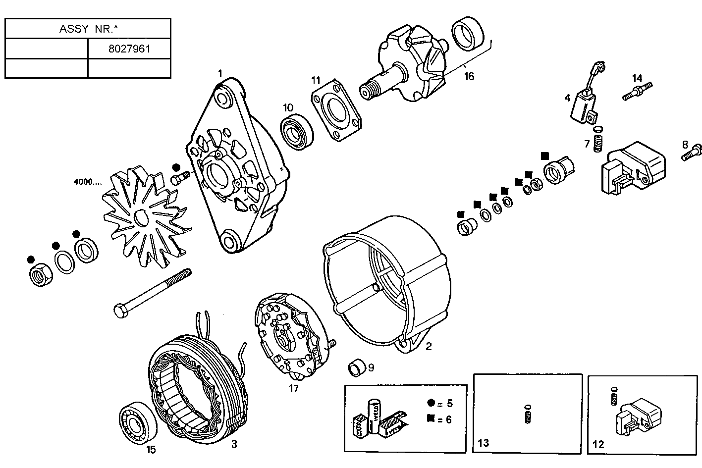 ALTERNATOR - 8210M22.30A003 8210M22 parts diagram
