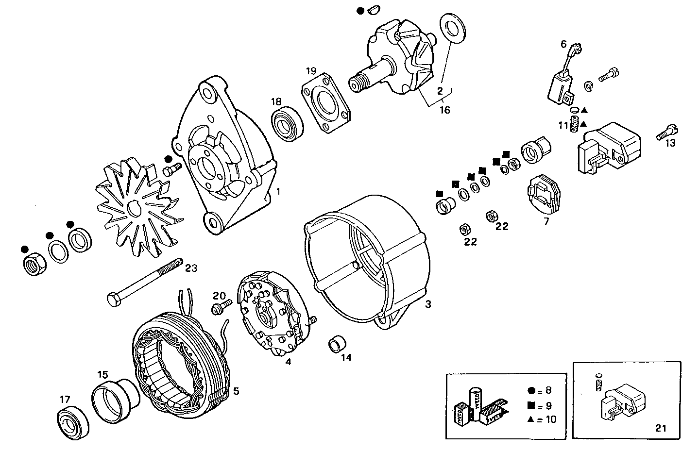 ALTERNATOR - 8040SRC21.00 8040SRC21 parts diagram