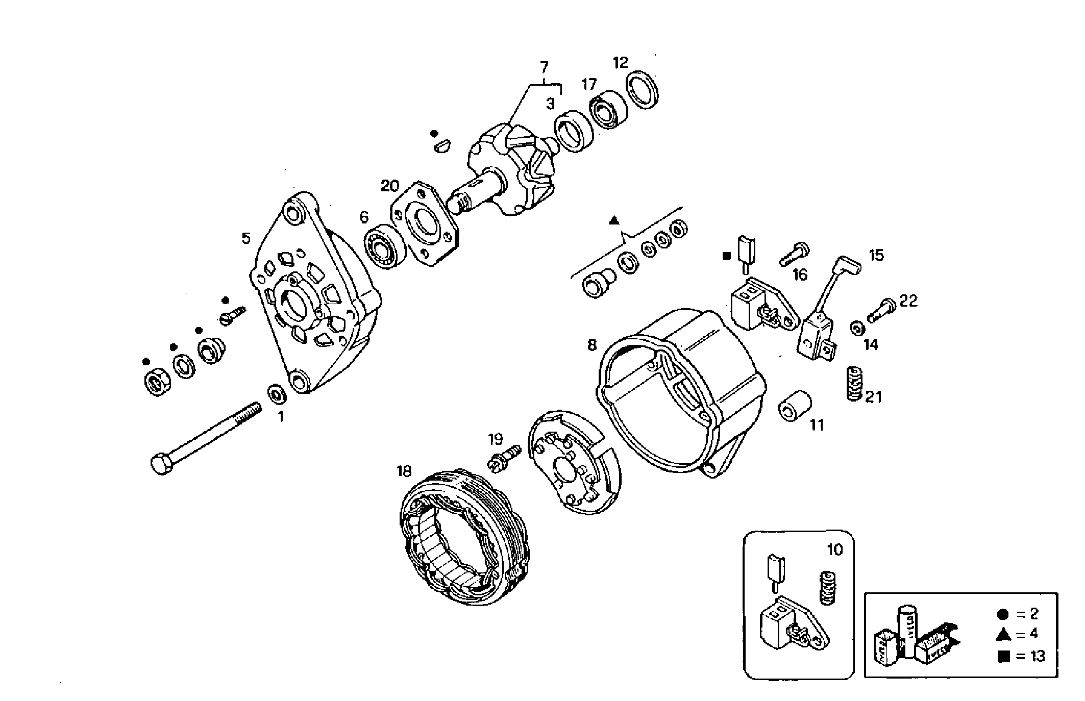 ALTERNATOR - 8041Si25.55 8041Si25 parts diagram