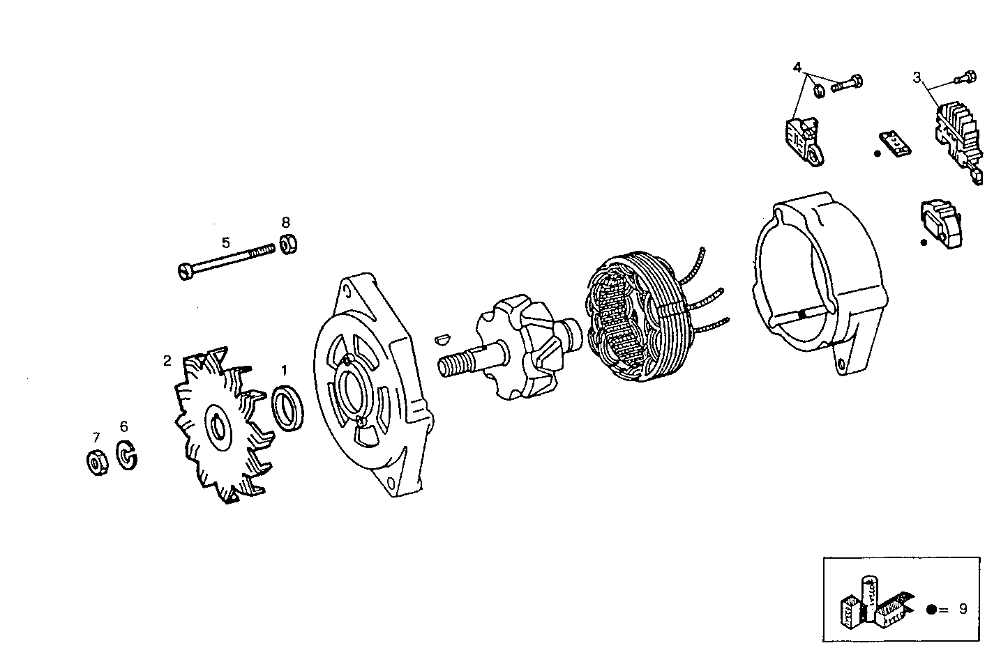 SELF-REGULATED ALTERNATOR - 7450i10.05 7450i10 parts diagram