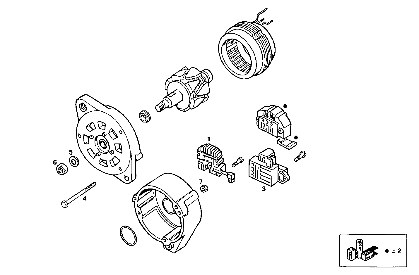 GENERATOR (COMPONENTS) - 8361Si10.00A029 8361SI10 parts diagram