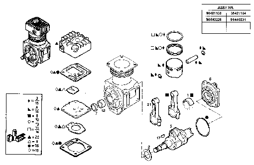 AIR COMPRESSOR - 8065E00.00 8065E00 parts diagram