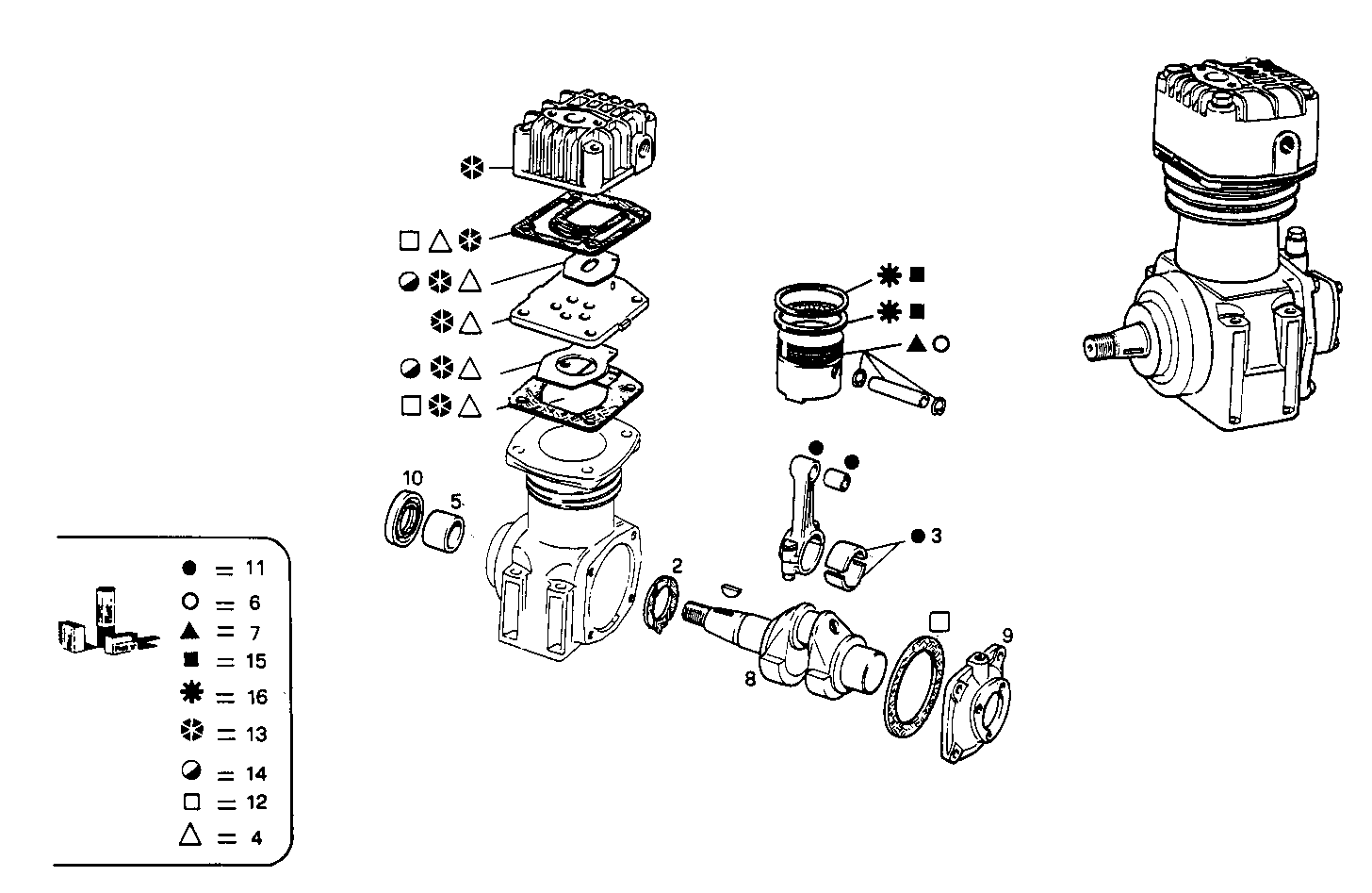 AIR COMPRESSOR - 8065U00.00 8065U00 parts diagram