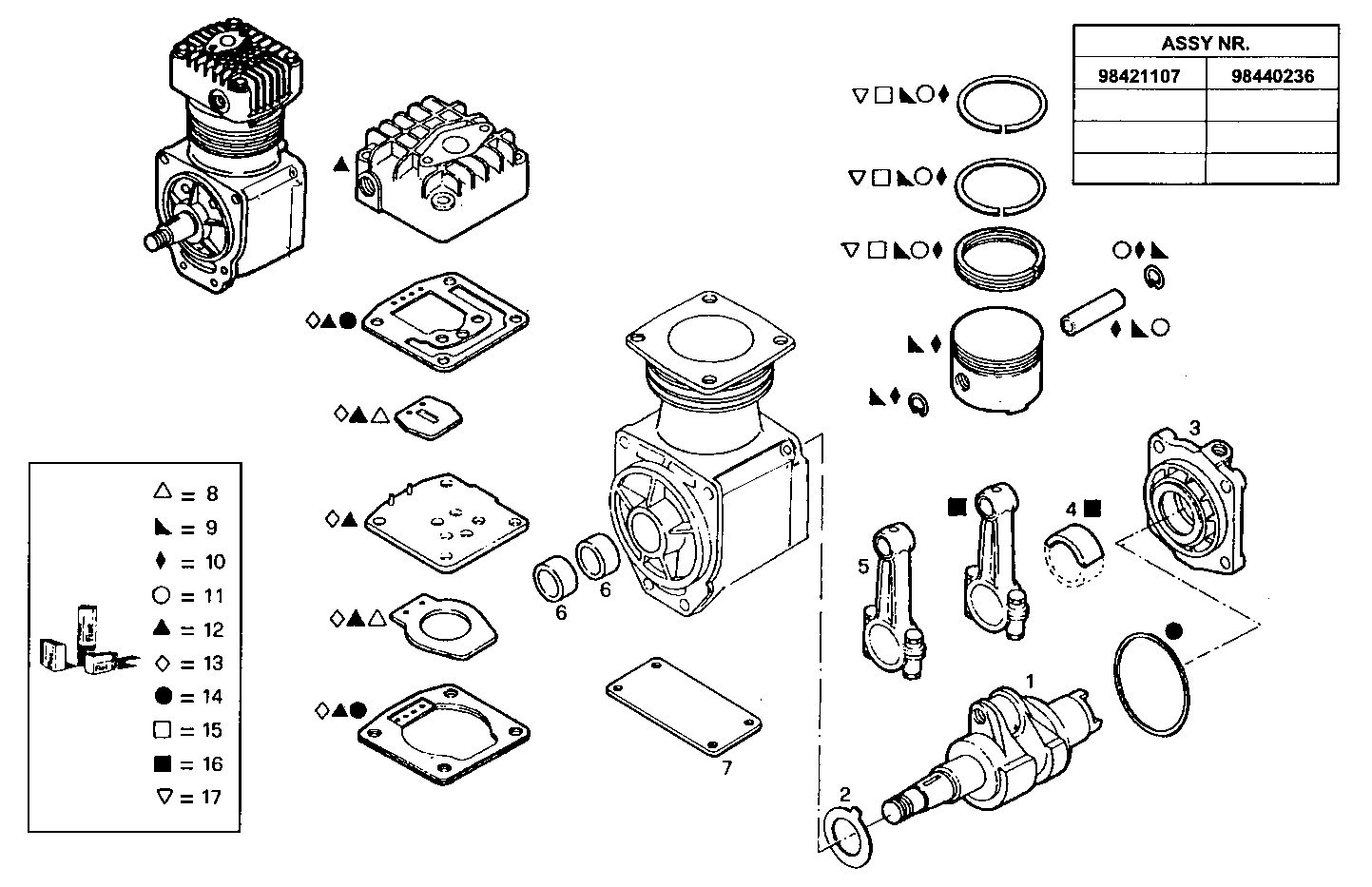 AIR COMPRESSOR - 8281I03.00A803 8281I03 parts diagram