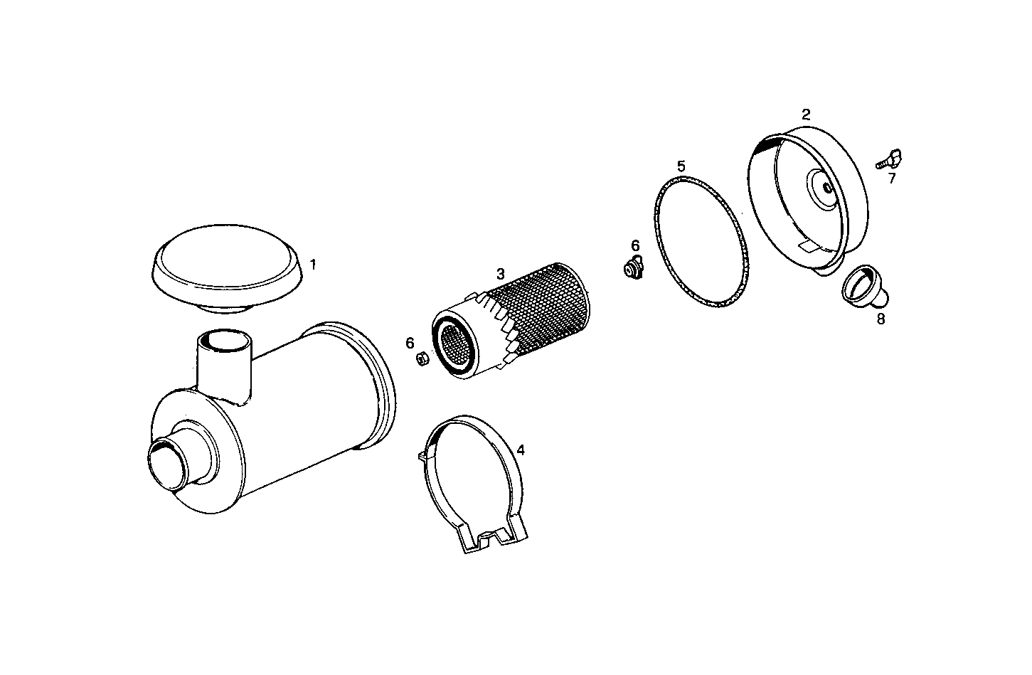 DRY AIR CLEANER - 8210SRM36.32 8210SRM36 parts diagram