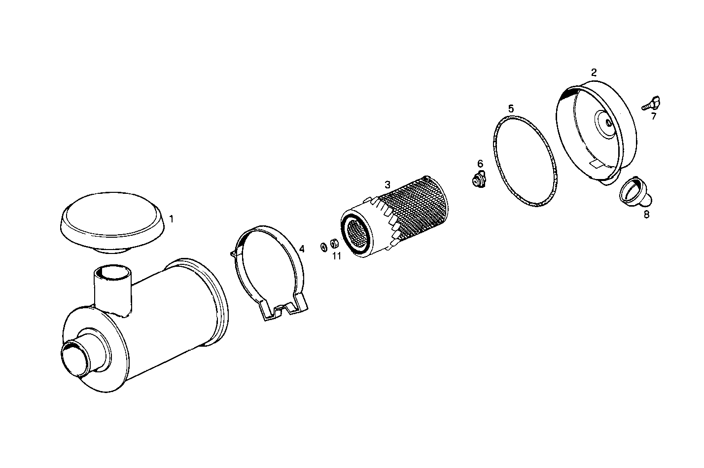 DRY AIR CLEANER - 8061SRi27.05 8061SRI27 parts diagram