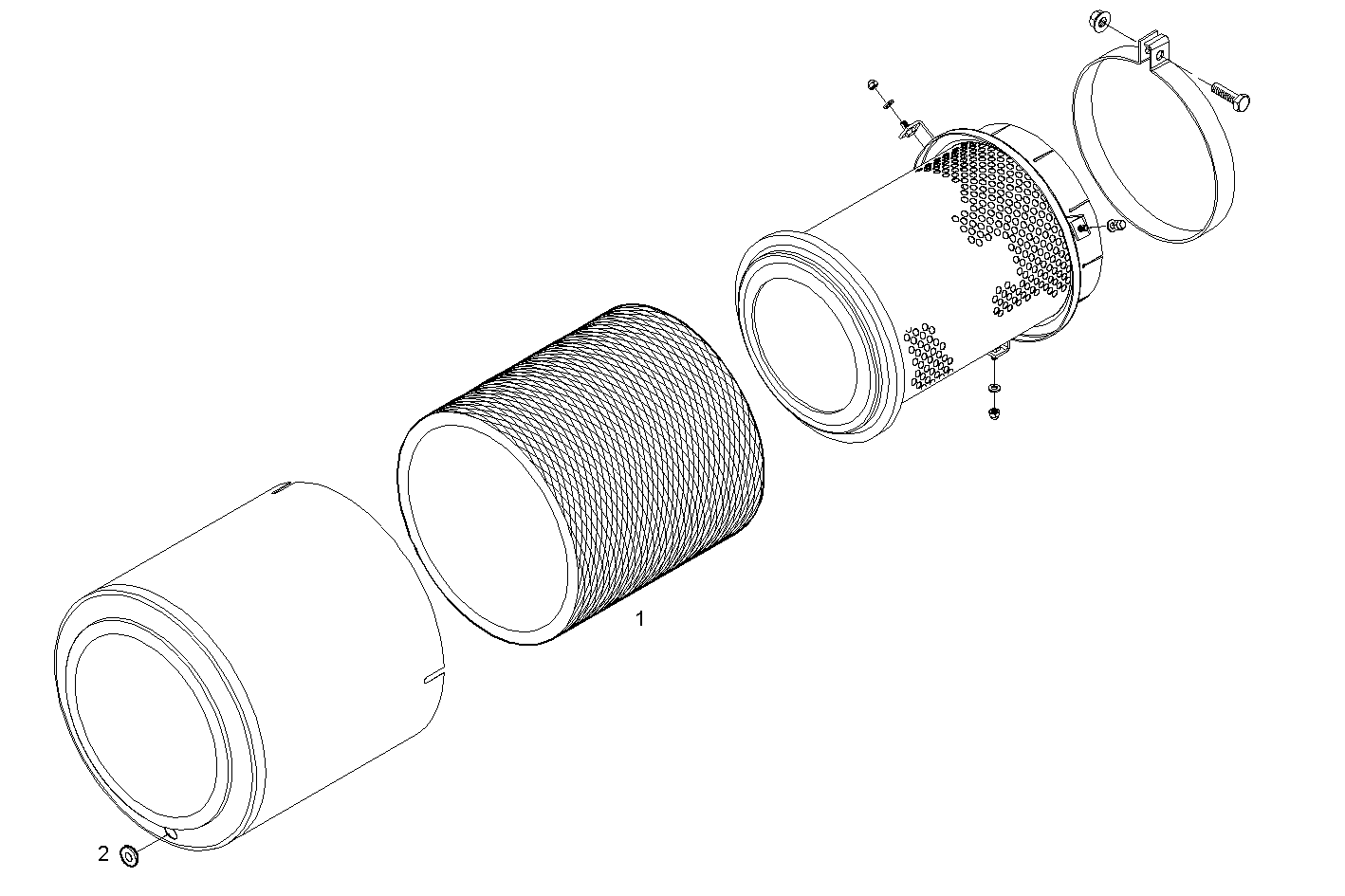 DRY AIR CLEANER - C78ENTM50.11 CURSOR 8 parts diagram