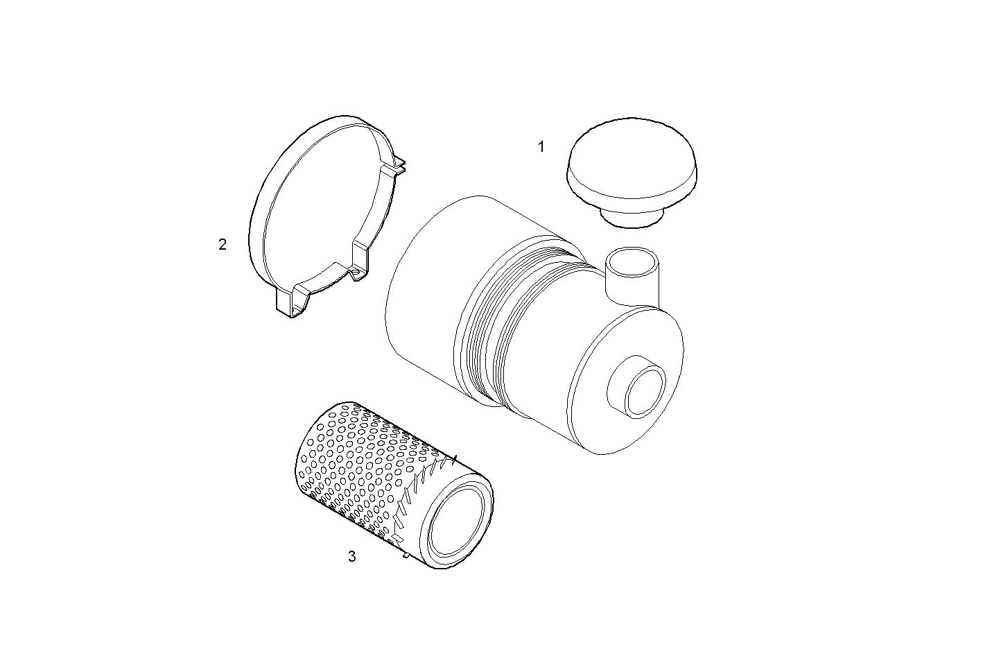 DRY AIR CLEANER - GENEF100M.A552 NEF 4 mechanic. parts diagram