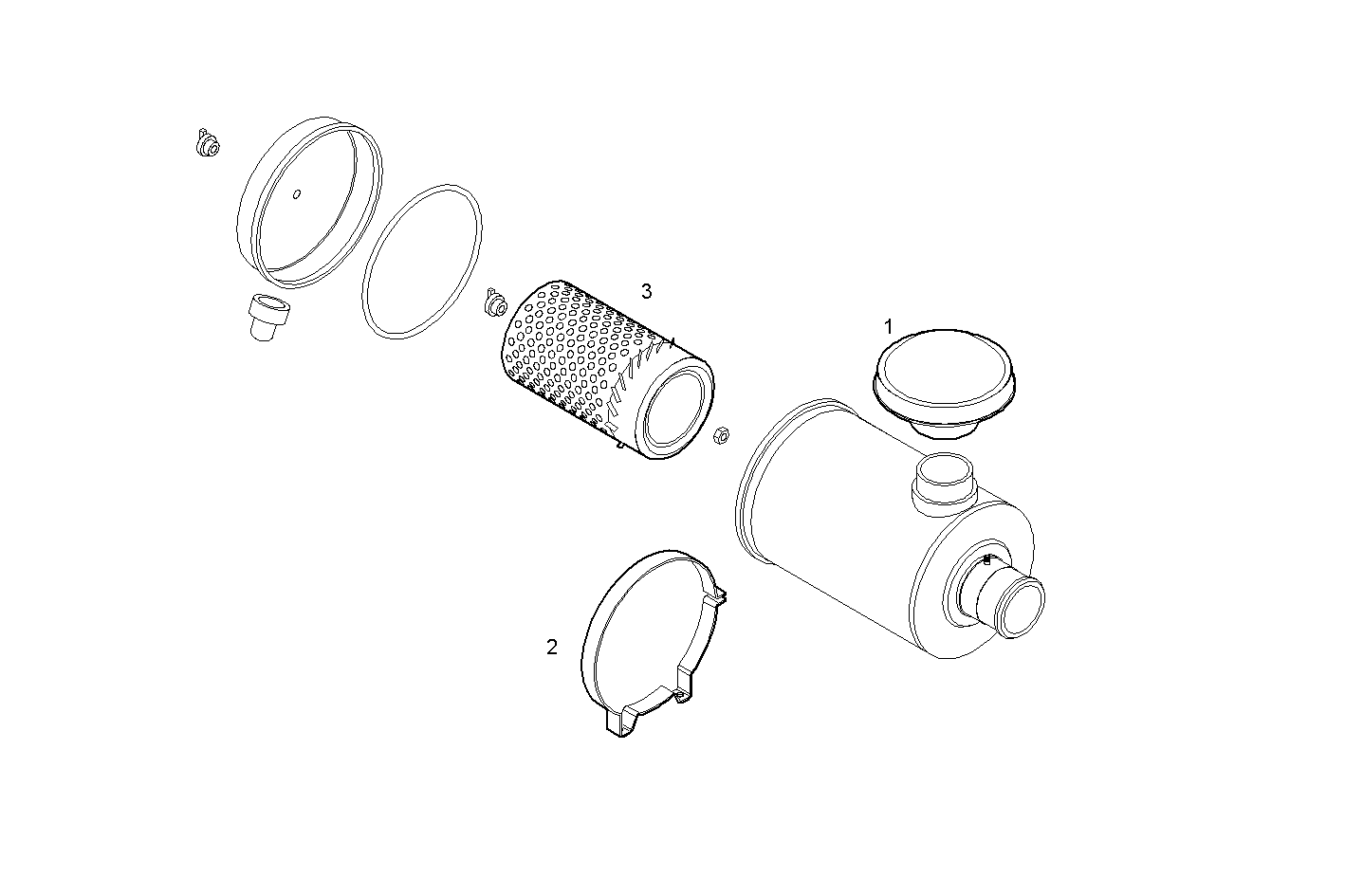 DRY AIR CLEANER - GECURSOR300E.A71M CURSOR 13 parts diagram