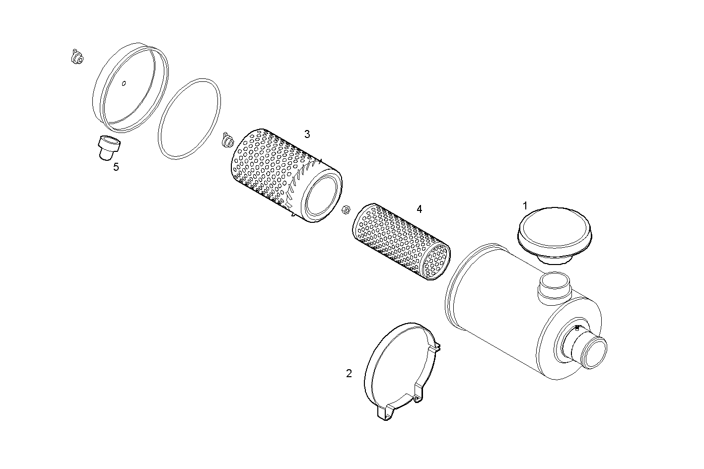 DRY AIR CLEANER - GENEF45M-5.A002 NEF 4 mechanic. parts diagram