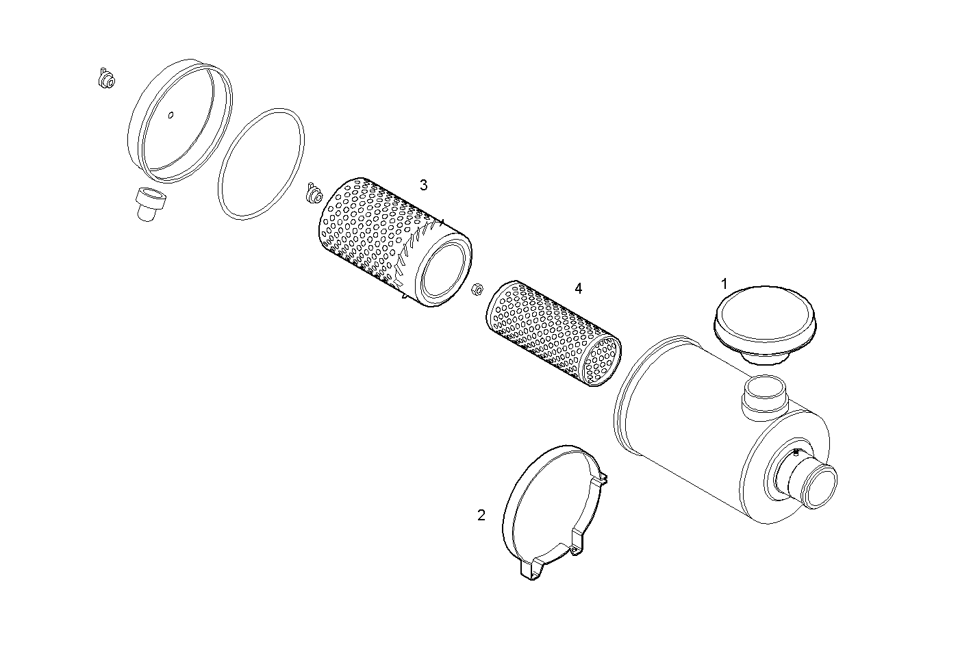 DRY AIR CLEANER - C87ENTX20.00A801 CURSOR 9 - TIER 3 parts diagram