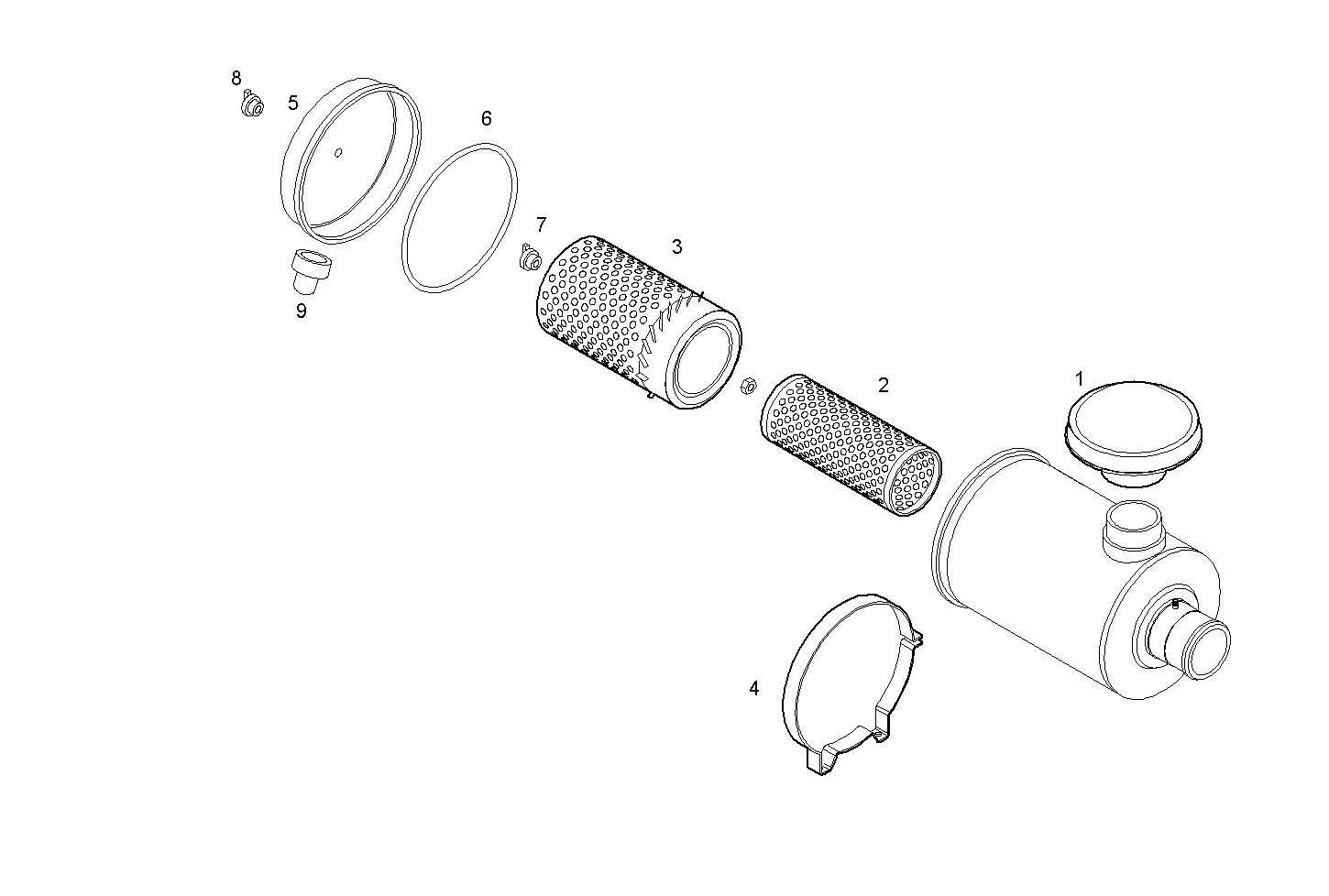 DRY AIR CLEANER - 8035U06.05A800 8035U06 parts diagram