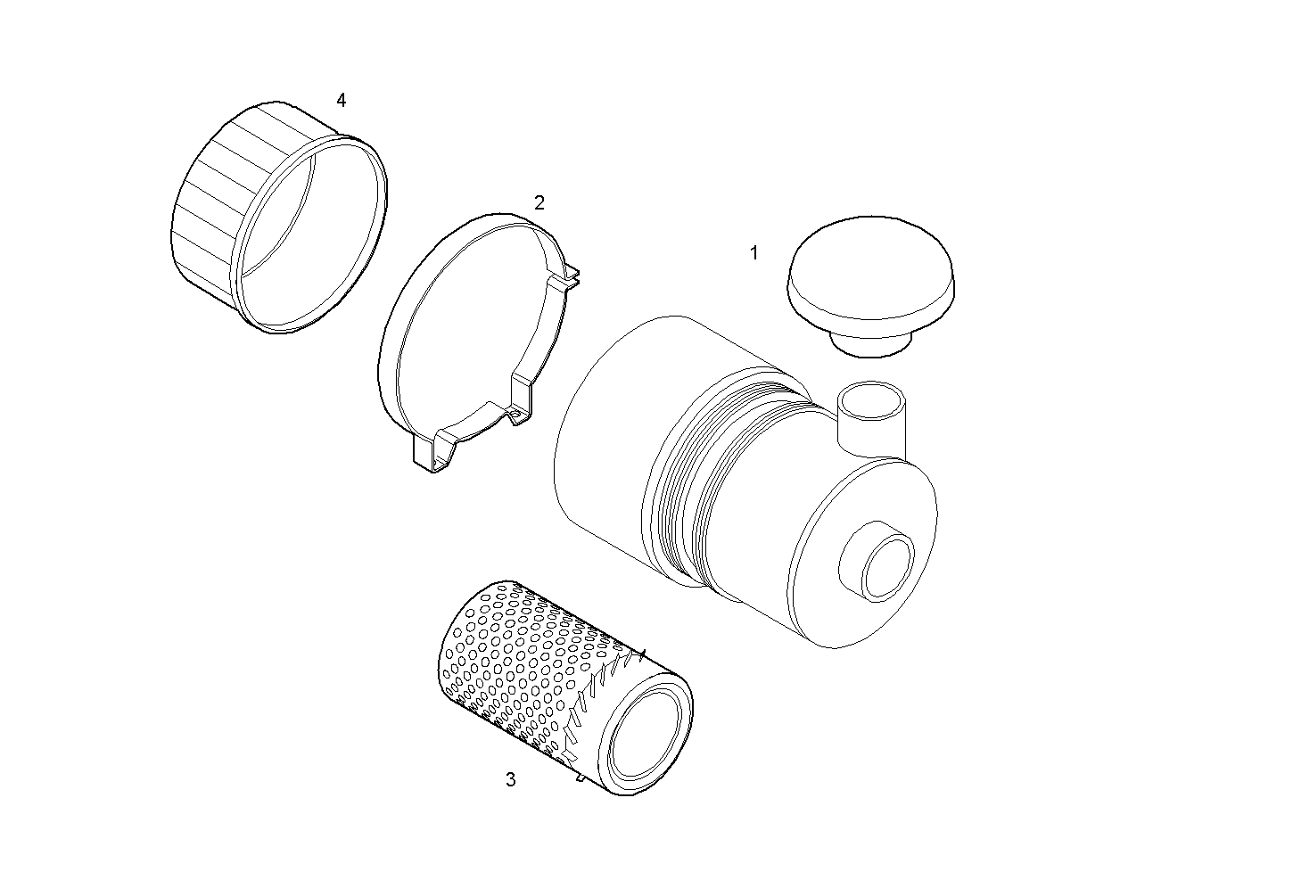 DRY AIR CLEANER - GENEF200E.A552 NEF 6 electron. parts diagram