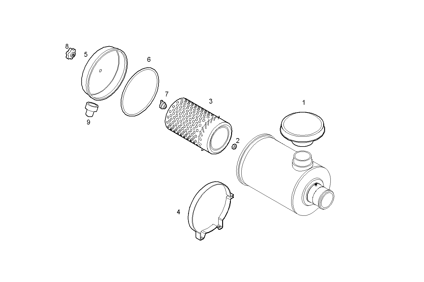 DRY AIR CLEANER - VECTOR8TE2.A001 VECTOR 8 parts diagram