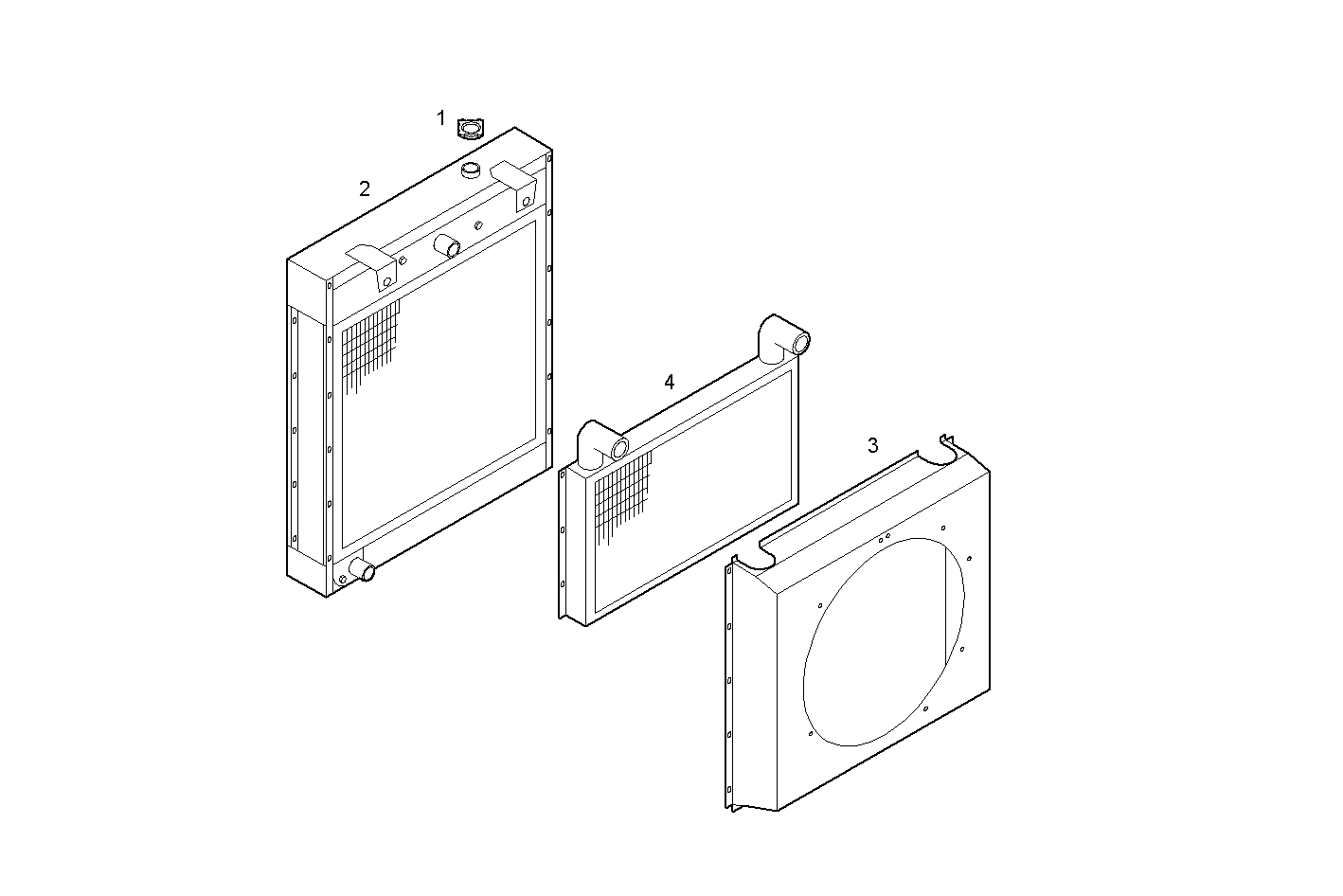 RADIATOR 2 CIRCUITS AIR/WATER (COMPONETS ) - GE8061SRi27.05R950 GE8061SRi27 parts diagram