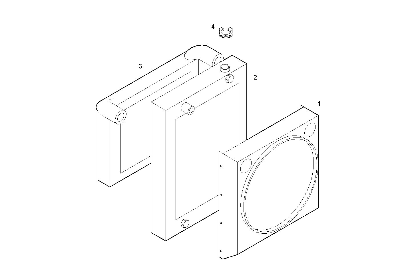 RADIATOR 2 CIRCUITS AIR/WATER (COMPONETS ) - GENEF160M.A71M NEF 6 mechanic. - TIER 2 parts diagram