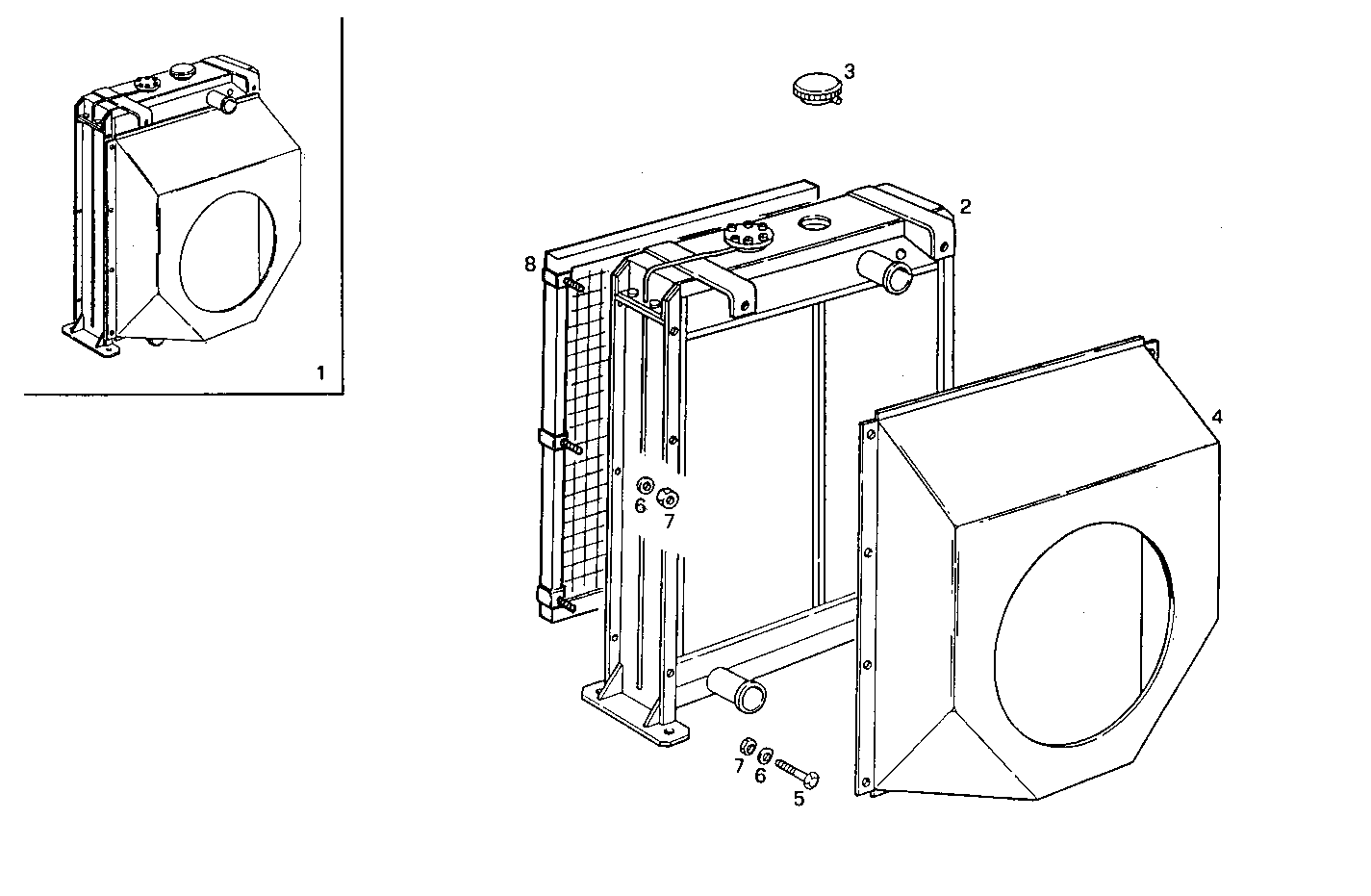 RADIATOR - 8281Si15.00A550 8281Si15 parts diagram