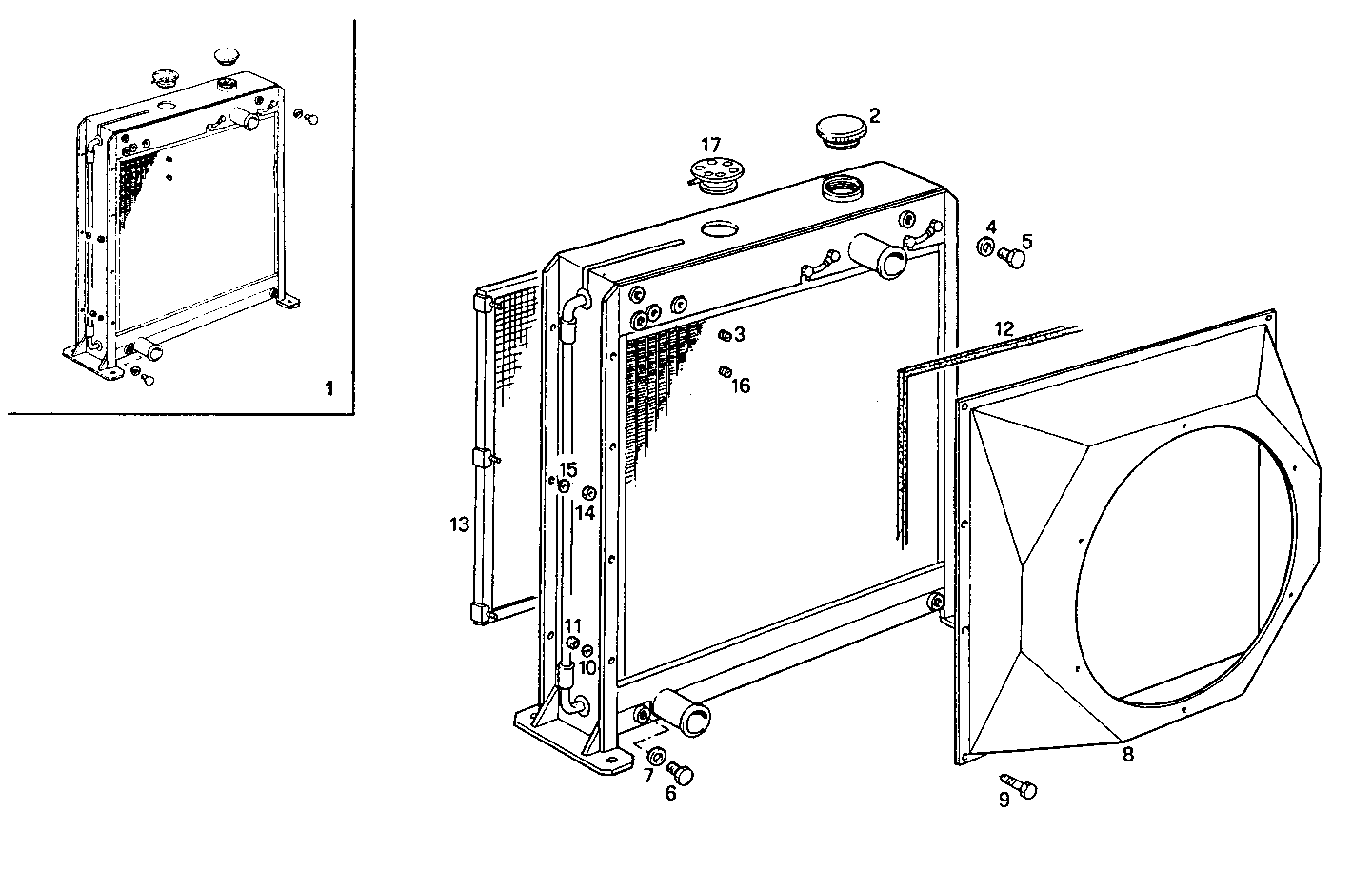 RADIATOR - 8210SRi40.00 8210SRi40 parts diagram