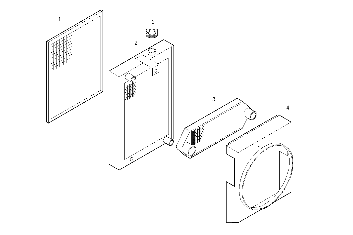 RADIATOR 2 CIRCUITS AIR/WATER (COMPONETS ) - N67MSTD20.00A800 NEF 6 mechanic. - TIER 2 parts diagram
