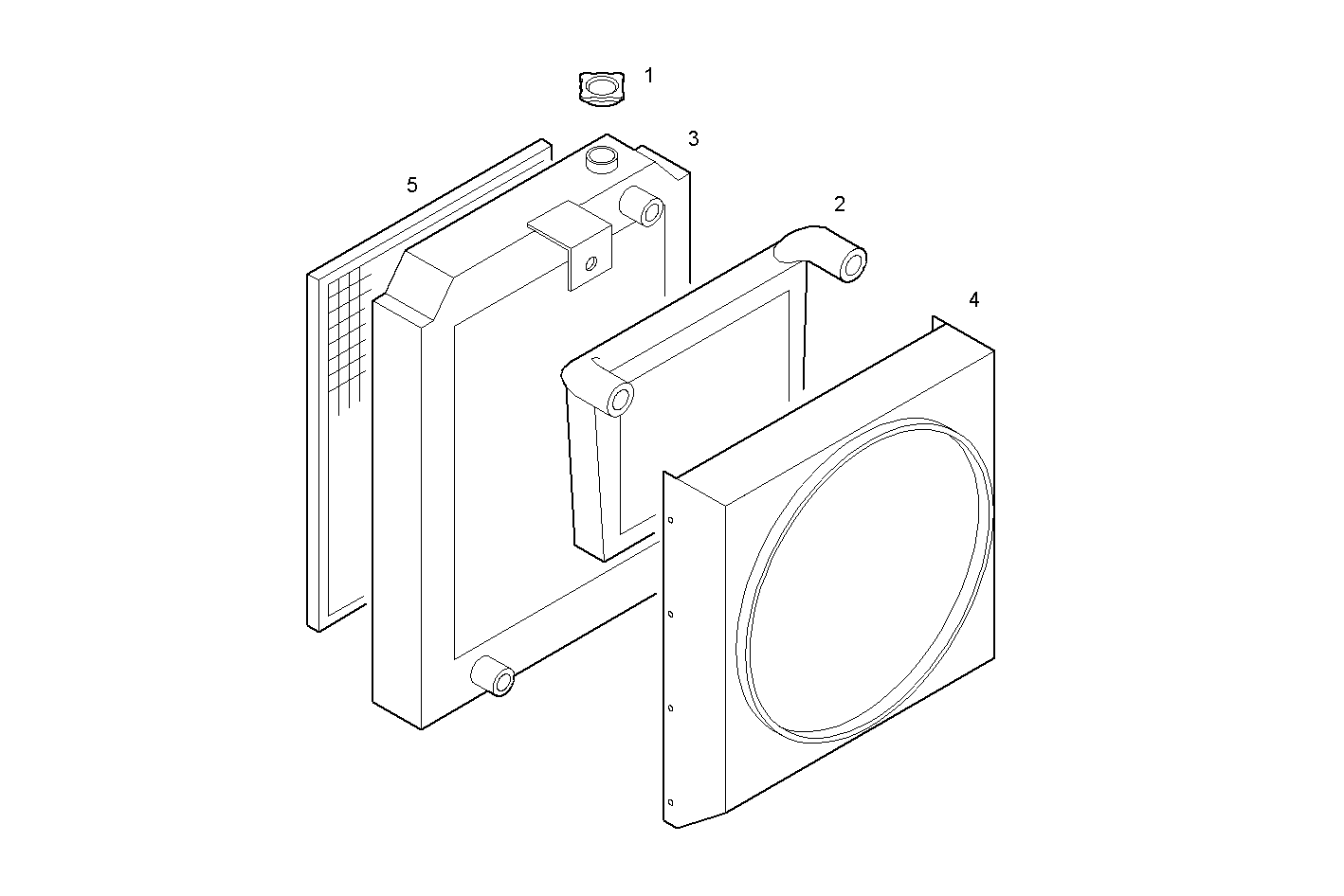 RADIATOR 2 CIRCUITS AIR/WATER (COMPONETS ) - N60ENTD20.00A800 NEF 6 electron. - TIER 2 parts diagram