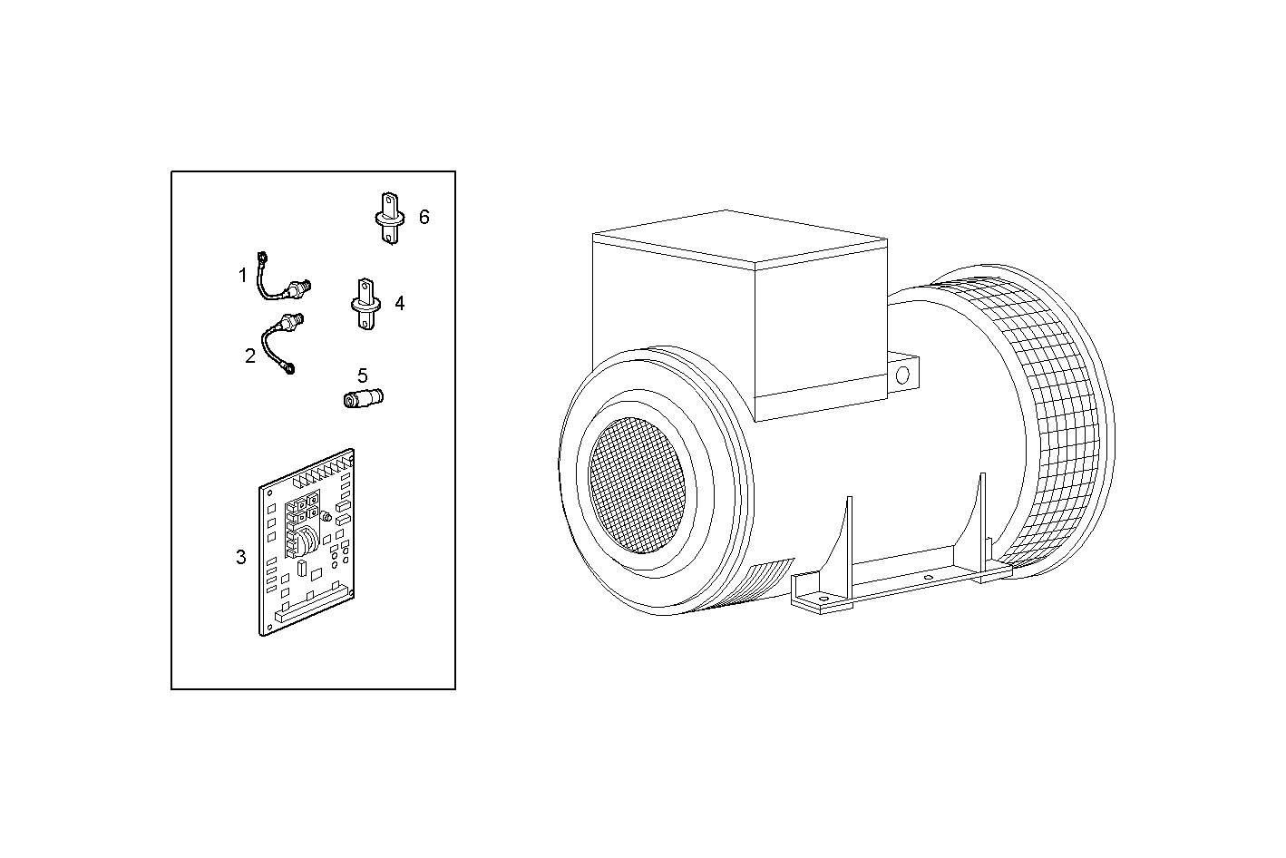 ELECTRIC MACHINE (COMPONENTS) - GE8031i06.05N921 GE8031i06 parts diagram