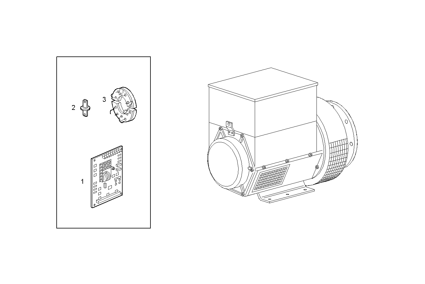 ELECTRIC MACHINE (COMPONENTS) - GECURSOR400E.R990 CURSOR 13 parts diagram