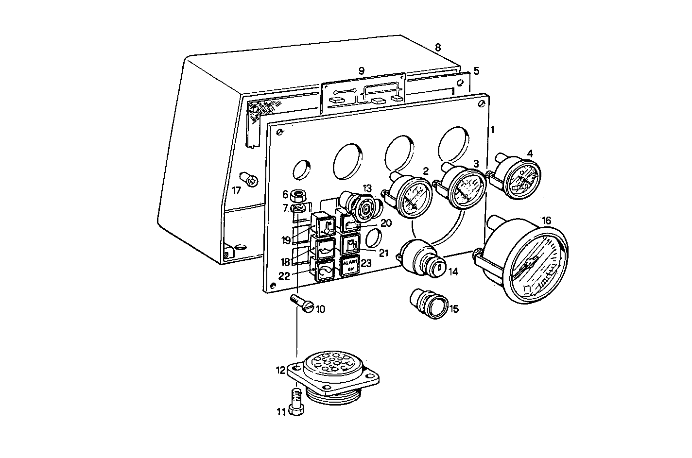 ELECTRIC INSTRUMENTS PANEL - 8065E00.00 8065E00 parts diagram