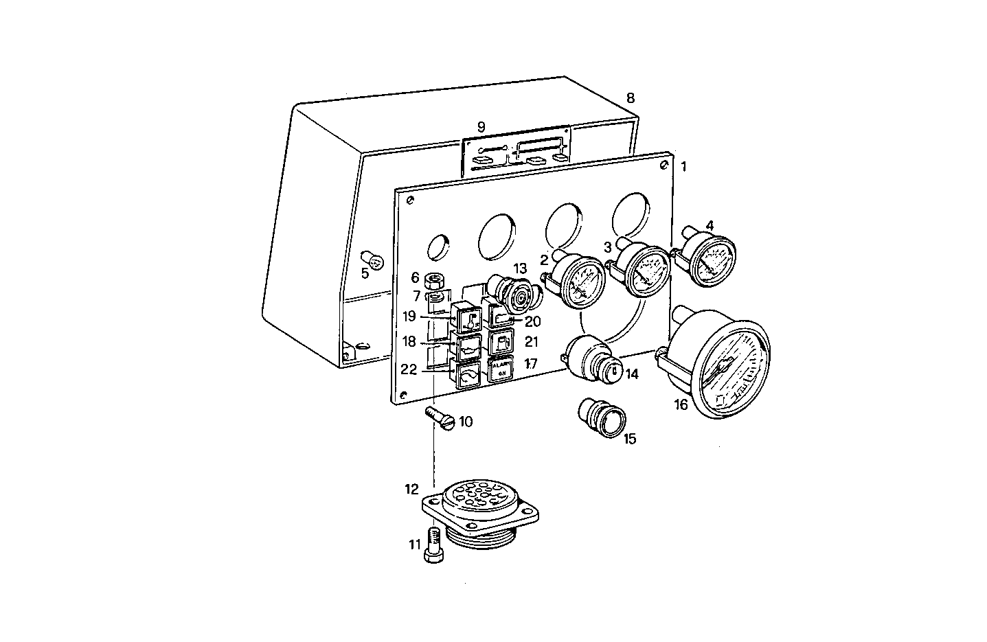 ELECTRIC INSTRUMENTS PANEL - 8065E00.00 8065E00 parts diagram