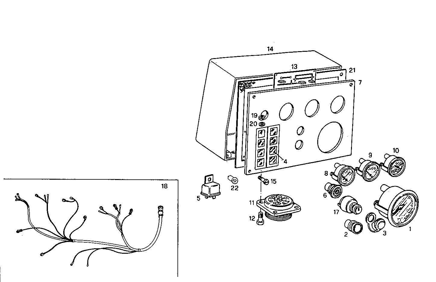 ELECTRIC INSTRUMENTS PANEL - 8041M08.40 8041M08 parts diagram