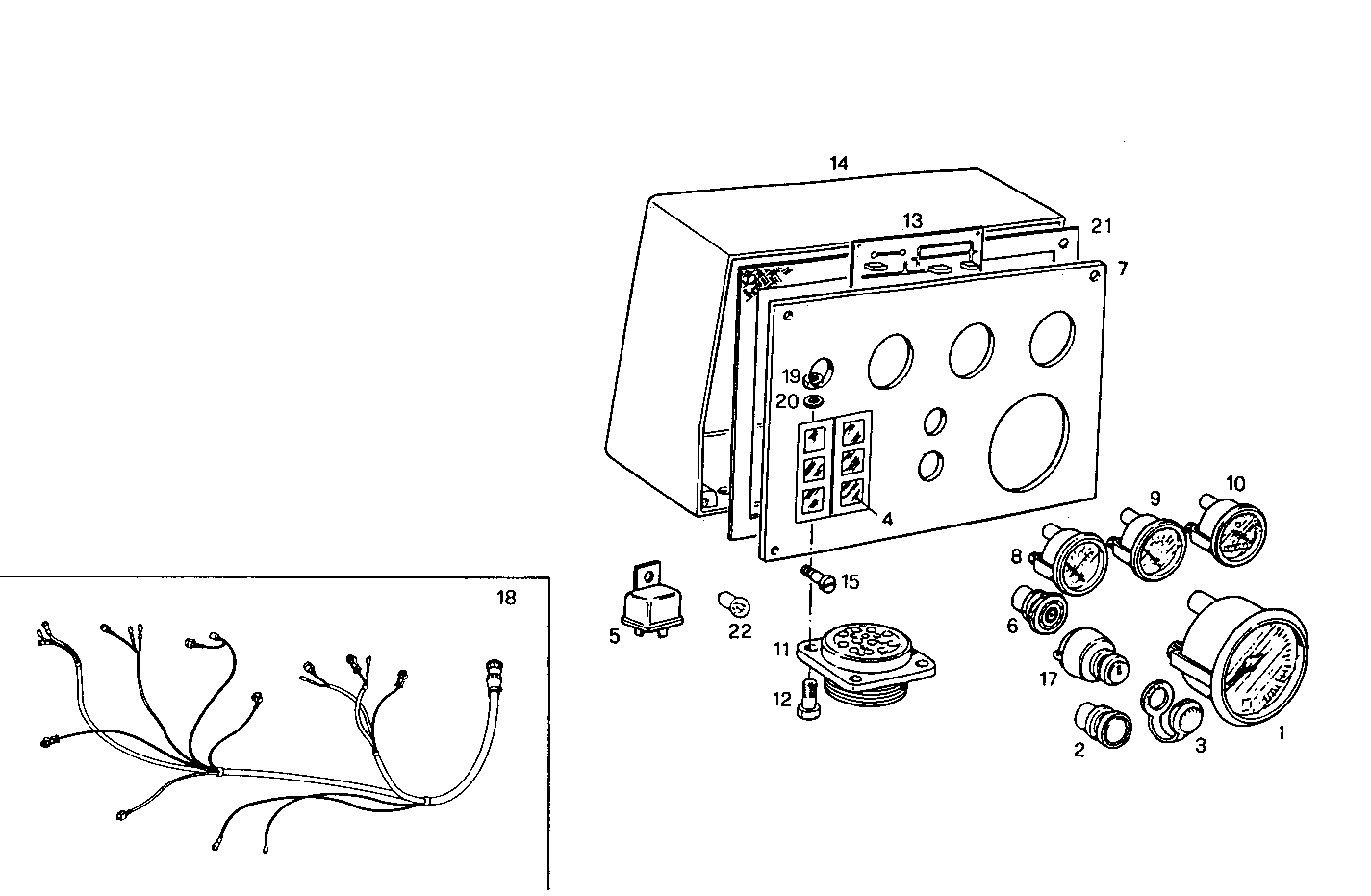 ELECTRIC INSTRUMENTS PANEL - 8041M08.40 8041M08 parts diagram