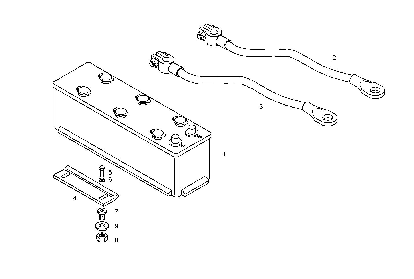 STARTING BATTERY 12V - 8061Si07.05 8061SI07 parts diagram